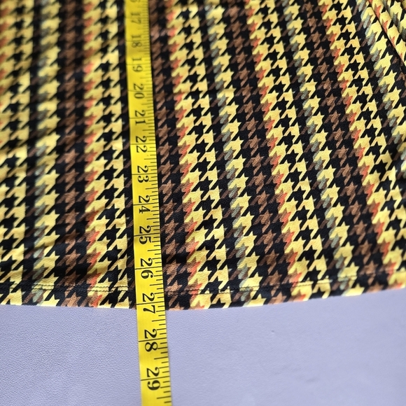 Belldini Houndstooth Blouse Women's 2X Retro 70s‎ Peasant Boho Eclectic Stretchy - Picture 13 of 13